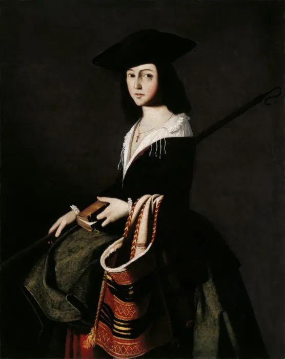 Framed Print : Saint Margaret. Artist: Zurbaran, Francisco, de (1598-1664) Framed Print : Saint Margaret. Artist: Zurbaran, Francisco, de (1598-1664)