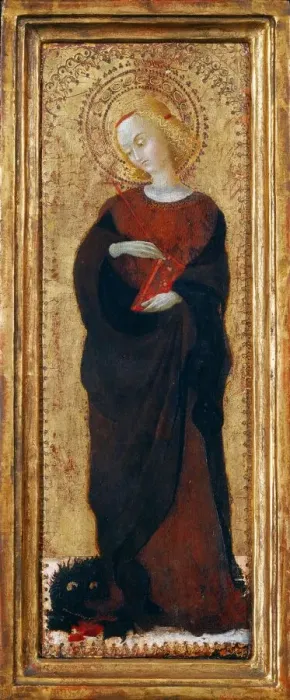Framed Print : Saint Margaret, c. 1435. Creator: Sassetta