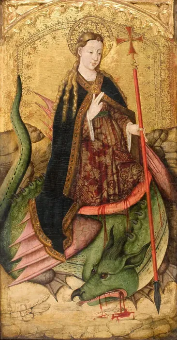 Framed Print : Saint Margaret, ca 1455. Artist: Rexach, Juan (active 1431-1482) Framed Print : Saint Margaret, ca 1455. Artist: Rexach, Juan (active 1431-1482)