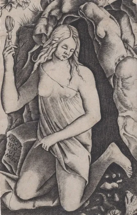 Framed Print : Saint Margaret, ca. 1514-36. Creator: Agostino Veneziano Framed Print : Saint Margaret, ca. 1514-36. Creator: Agostino Veneziano