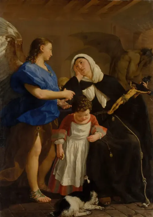 Framed Print : Saint Margaret of Cortona, ca. 1758. Creator: Gaspare Traversi Framed Print : Saint Margaret of Cortona, ca. 1758. Creator: Gaspare Traversi