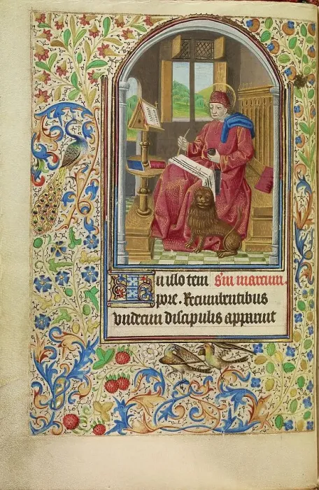 Framed Print : Saint Mark; Book of Hours, about 1466-1470. Creator: Master of Jacques of Luxembourg