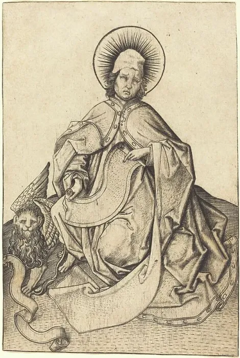 Framed Print : Saint Mark, c. 1460 / 1465. Creator: Master ES Framed Print : Saint Mark, c. 1460 / 1465. Creator: Master ES