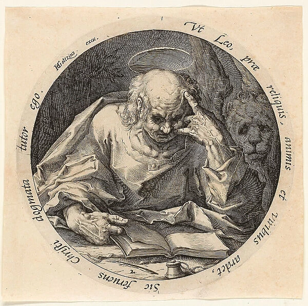 Saint Mark, plate two from The Four Evangelists, 1588. Creator: Jacques de Gheyn II