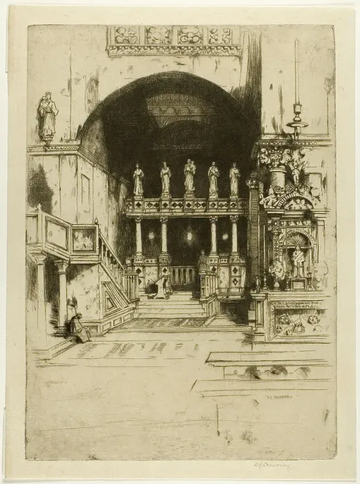 Framed Print : Saint Mark's, No. 3, 1900. Creator: David Young Cameron