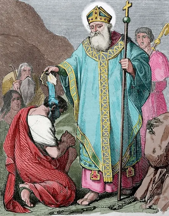 Framed Print : Saint Martial, first bishop of Limoges, 1852. Creator: Capuz Framed Print : Saint Martial, first bishop of Limoges, 1852. Creator: Capuz