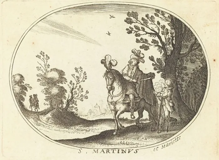 Framed Print : Saint Martin and the Beggar. Creator: Balthasar Moncornet Framed Print : Saint Martin and the Beggar. Creator: Balthasar Moncornet