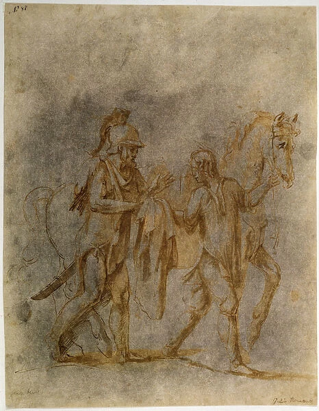 Saint Martin and a Beggar, early 16th century. Artist: Giulio Romano