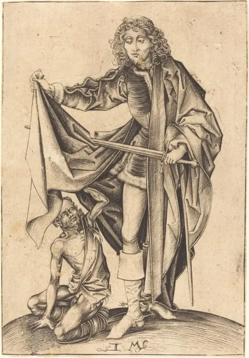 Framed Print : Saint Martin, c. 1480 / 1490. Creator: Israhel van Meckenem Framed Print : Saint Martin, c. 1480 / 1490. Creator: Israhel van Meckenem