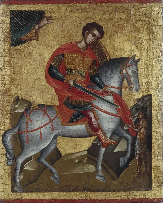 Framed Print : Saint Martin, c. 1500. Creator: Greek icon