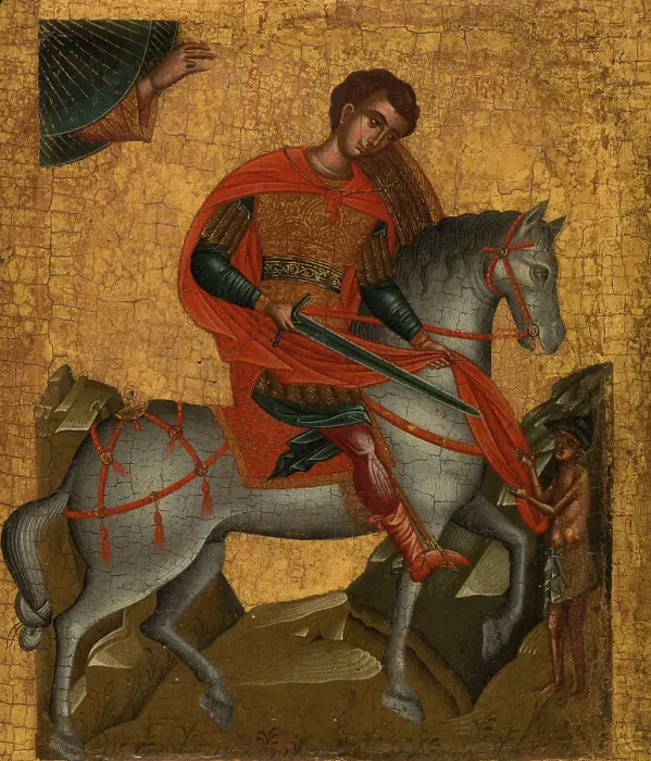 Framed Print : Saint Martin, c.1500. Creator: Creto-Venetian School Framed Print : Saint Martin, c.1500. Creator: Creto-Venetian School