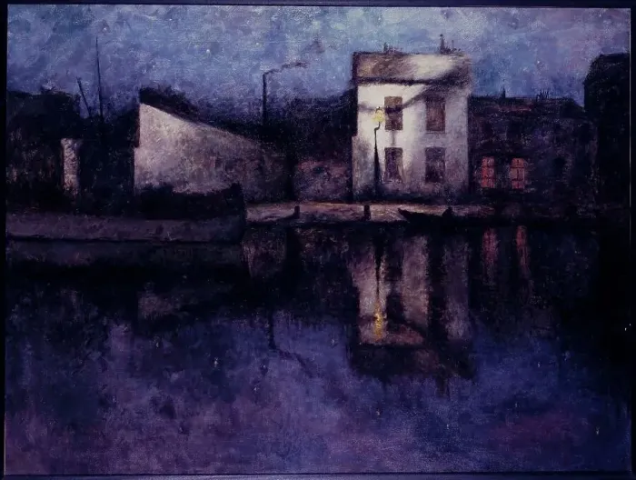 Framed Print : Saint-Martin canal, 10th arrondissement, 1890. Creator: Unknown Framed Print : Saint-Martin canal, 10th arrondissement, 1890. Creator: Unknown