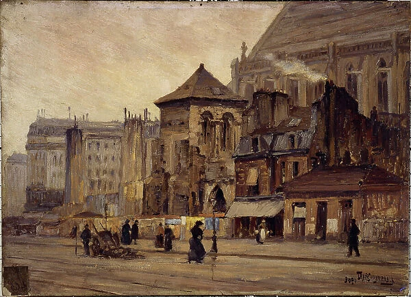 Saint-Martin-des-Champs church, side view, 1902. Creator: A Lesbroussart