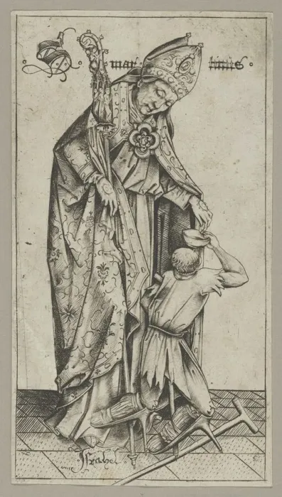 Framed Print : Saint Martin. n. d. Creator: Israhel van Meckenem Framed Print : Saint Martin. n. d. Creator: Israhel van Meckenem