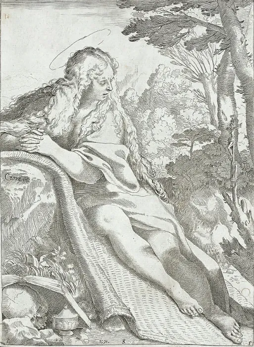 Framed Print : Saint Mary Magdalene, 1591. Creator: Annibale Carracci