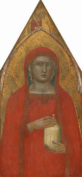 Saint Mary Magdalene, with an Angel [left panel], probably 1340