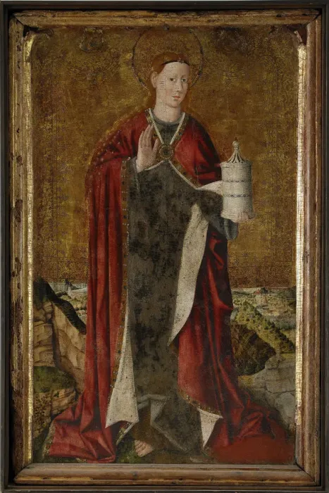 Framed Print : Saint Mary Magdalene, c. 1450. Artist: Jacomart, (Jaume Baco) (c. 1410-1461) Framed Print : Saint Mary Magdalene, c. 1450. Artist: Jacomart, (Jaume Baco) (c. 1410-1461)