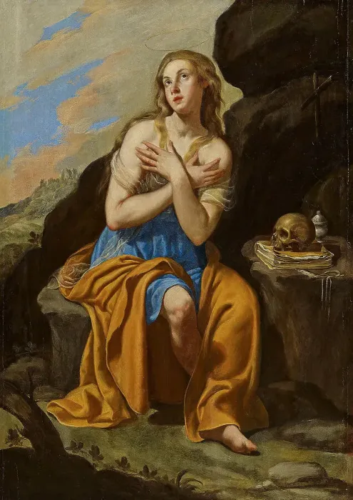 Framed Print : Saint Mary Magdalene, ca 1650-1654. Creator: Gentileschi, Artemisia (1598-1653) Framed Print : Saint Mary Magdalene, ca 1650-1654. Creator: Gentileschi, Artemisia (1598-1653)