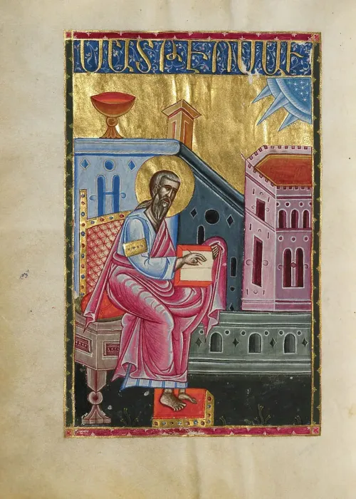 Framed Print : Saint Matthew, 1637-1638. Creators: Malnazar, Aghap'ir Framed Print : Saint Matthew, 1637-1638. Creators: Malnazar, Aghap'ir