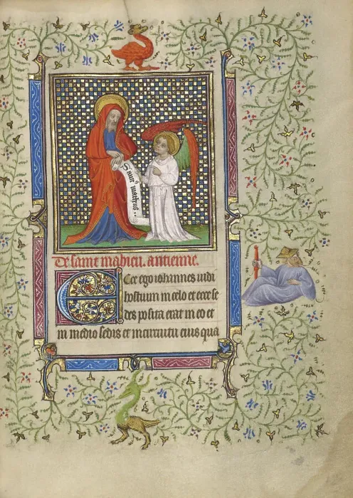 Framed Print : Saint Matthew; Book of Hours, about 1410. Creator: Unknown Framed Print : Saint Matthew; Book of Hours, about 1410. Creator: Unknown