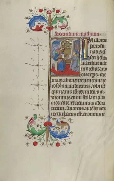 Framed Print : Saint Matthew; Book of Hours, about 1450-1455. Creator: Master of the Lee Hours Framed Print : Saint Matthew; Book of Hours, about 1450-1455. Creator: Master of the Lee Hours