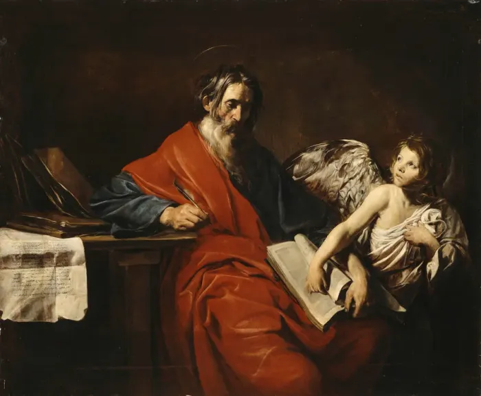 Framed Print : Saint Matthew the Evangelist, ca 1624-1625 Framed Print : Saint Matthew the Evangelist, ca 1624-1625