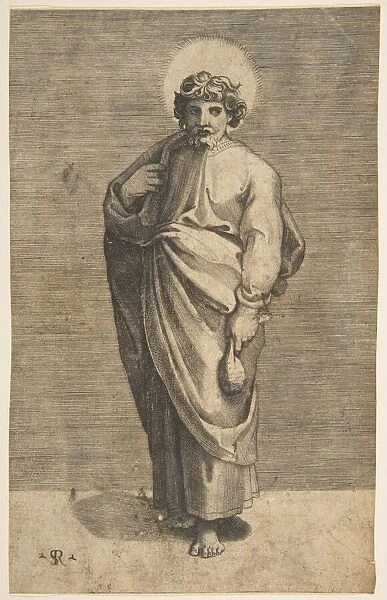 Saint Matthew holding a pouch, ca. 1515-27. Creator: Marco Dente