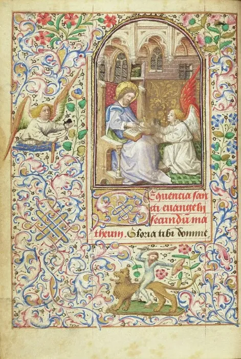 Framed Print : Saint Matthew; Hours of Simon de Varie, 1455. Creator: Dunois Master Framed Print : Saint Matthew; Hours of Simon de Varie, 1455. Creator: Dunois Master