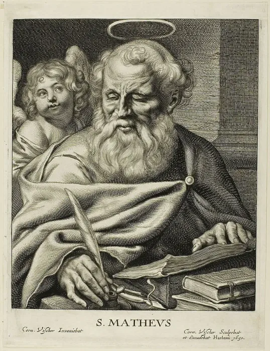 Framed Print : Saint Matthew, n.d. Creator: Cornelis de Visscher Framed Print : Saint Matthew, n.d. Creator: Cornelis de Visscher