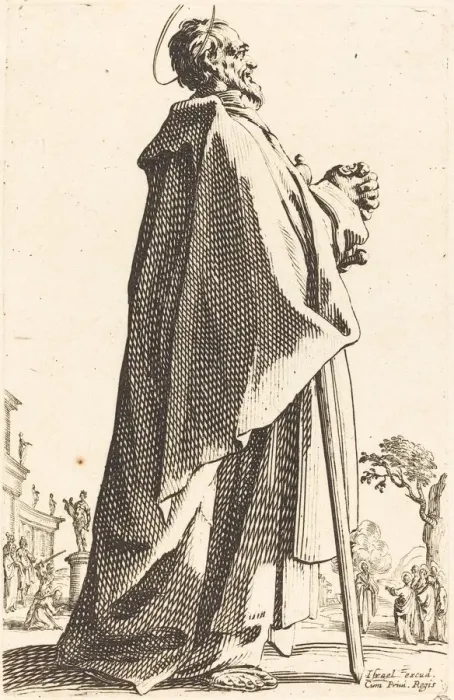 Framed Print : Saint Matthew, published 1631. Creator: Jacques Callot Framed Print : Saint Matthew, published 1631. Creator: Jacques Callot