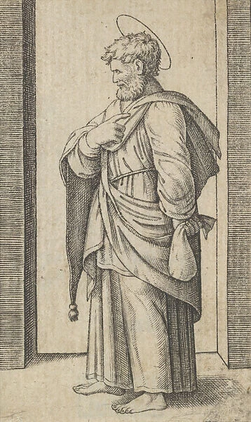 Saint Matthew, a small sack in his left hand, from the series Piccoli Santi (Sm... ca