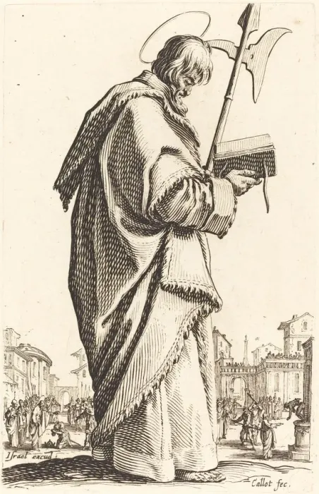 Framed Print : Saint Matthias, published 1631. Creator: Jacques Callot Framed Print : Saint Matthias, published 1631. Creator: Jacques Callot