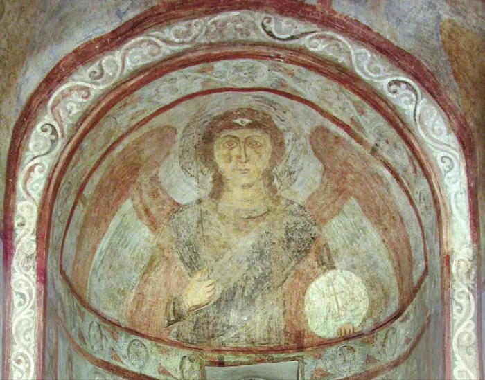 Framed Print : Saint Michael the Archangel. Artist: Ancient Russian frescos Framed Print : Saint Michael the Archangel. Artist: Ancient Russian frescos