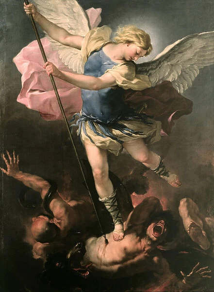 Saint Michael the Archangel, ca 1663. Artist: Giordano, Luca (1632-1705)