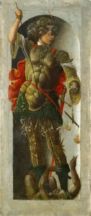 Framed Print : Saint Michael, ca 1472-1473. Creator: Ercole de Roberti, (Ercole Ferrarese) (c Framed Print : Saint Michael, ca 1472-1473. Creator: Ercole de Roberti, (Ercole Ferrarese) (c