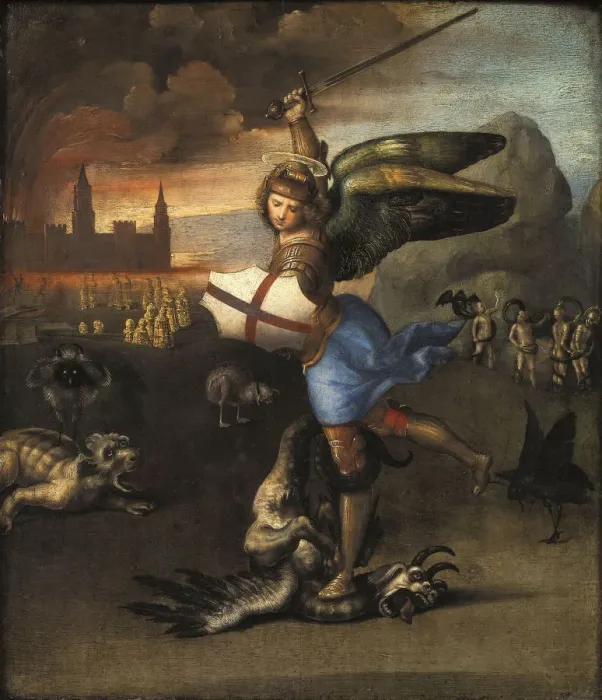 Framed Print : Saint Michael and the Dragon, 1503-1505 Framed Print : Saint Michael and the Dragon, 1503-1505
