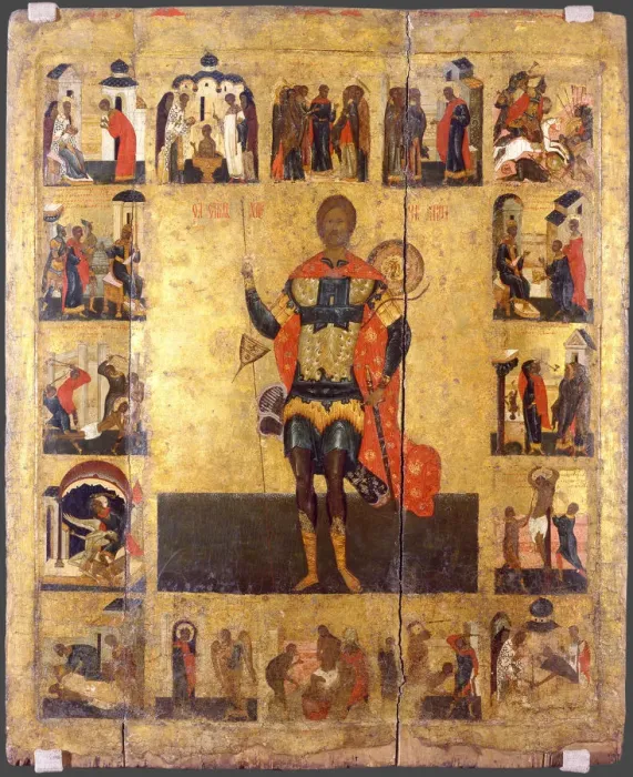 Framed Print : Saint Nicetas the Goth, 16th century. Artist: Russian icon Framed Print : Saint Nicetas the Goth, 16th century. Artist: Russian icon