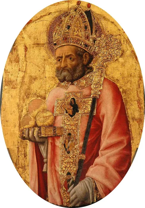 Framed Print : Saint Nicholas, c 1450. Creator: Vivarini; Antonio (ca 1440-1480) Framed Print : Saint Nicholas, c 1450. Creator: Vivarini; Antonio (ca 1440-1480)