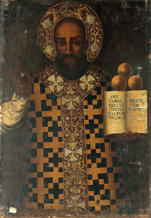 Framed Print : Saint Nicholas, c14th century. Creator: Unknown Framed Print : Saint Nicholas, c14th century. Creator: Unknown