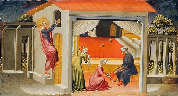 Saint Nicholas Providing Dowries, 1433-35. Creator: Bicci di Lorenzo