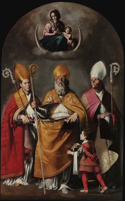 Framed Print : Saint Nicholas between Saints Januarius and Severus, 1614-1615. Creator: Vitale, Filippo (1585-1650) Framed Print : Saint Nicholas between Saints Januarius and Severus, 1614-1615. Creator: Vitale, Filippo (1585-1650)