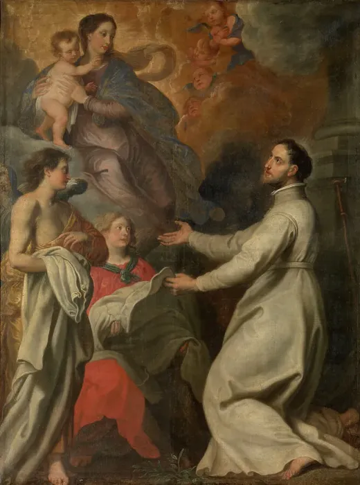 Framed Print : Saint Norbert Receives the Garment of his Order. Creator: Seghers, Gerard (1591-1651) Framed Print : Saint Norbert Receives the Garment of his Order. Creator: Seghers, Gerard (1591-1651)