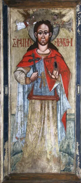 Framed Print : Saint Paraskeva Pyatnitsa, early 17th century Framed Print : Saint Paraskeva Pyatnitsa, early 17th century