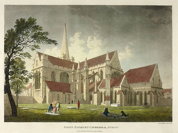 Saint Patricks Cathedral, Dublin, published March 1793. Creator: James Malton
