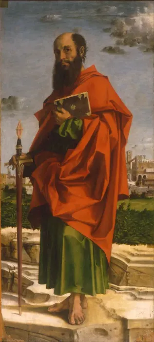 Framed Print : Saint Paul, 1482. Artist: Montagna, Bartolomeo (1449-1523) Framed Print : Saint Paul, 1482. Artist: Montagna, Bartolomeo (1449-1523)
