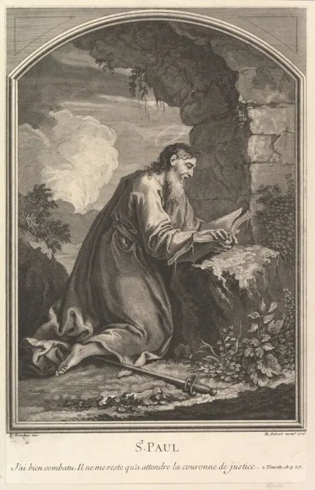 Framed Print : Saint Paul, 1726. Creator: Michel Aubert Framed Print : Saint Paul, 1726. Creator: Michel Aubert