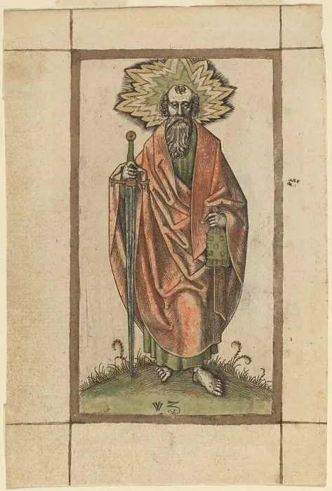 Framed Print : Saint Paul, early 16th century. Creator: Master WZ Framed Print : Saint Paul, early 16th century. Creator: Master WZ