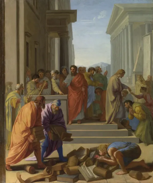 Framed Print : Saint Paul preaching at Ephesus, 1649. Artist: Le Sueur, Eustache (1617-1655) Framed Print : Saint Paul preaching at Ephesus, 1649. Artist: Le Sueur, Eustache (1617-1655)