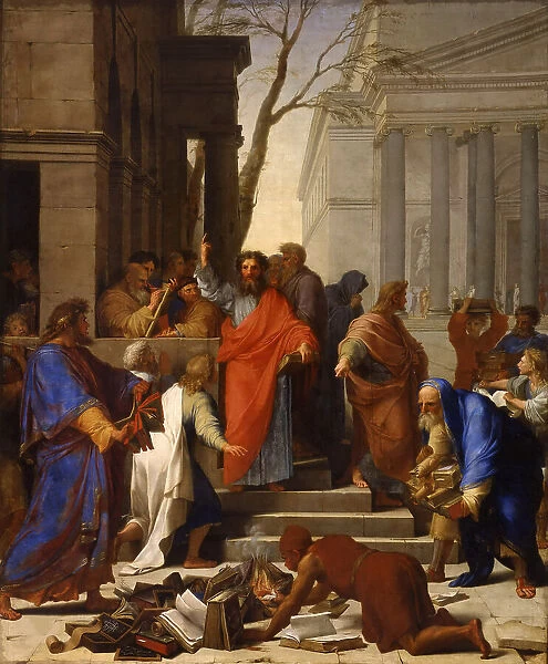 Saint Paul preaching at Ephesus (La Prédication de saint Paul à Éphèse), 1649. Creator: Le Sueur, Eustache (1617-1655)