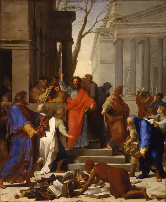 Framed Print : Saint Paul preaching at Ephesus (La Prédication de saint Paul à Éphèse), 1649. Creator: Le Sueur, Eustache (1617-1655) Framed Print : Saint Paul preaching at Ephesus (La Prédication de saint Paul à Éphèse), 1649. Creator: Le Sueur, Eustache (1617-1655)